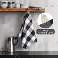 Cotton Buffalo Black Checks Kitchen Towel (Pack of 4)