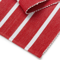Cotton Roma Red Stripes Table Runner (Pack of 1)