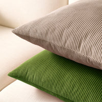 Corduroy Military Green Cushion Cover (Pack of 2)