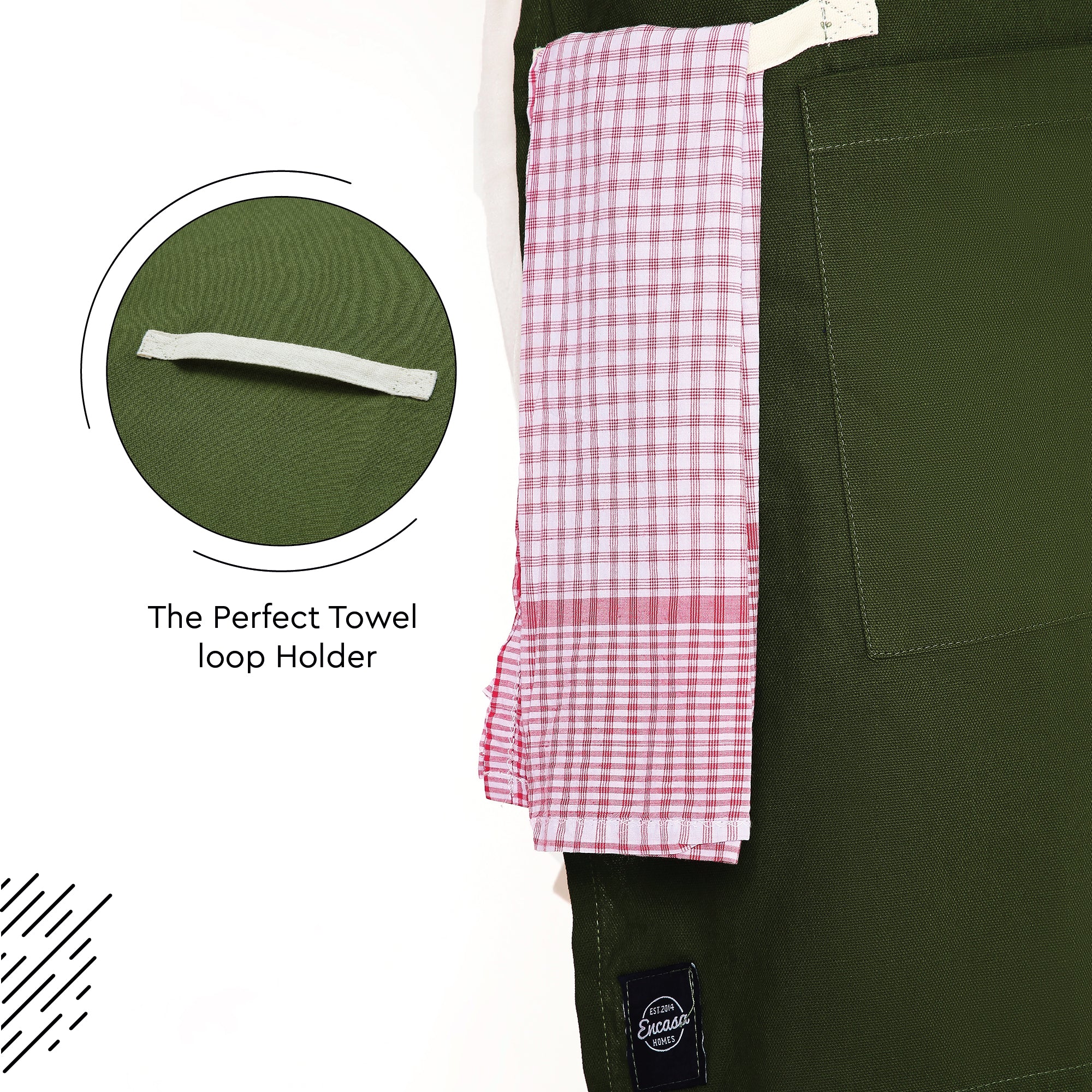 Cotton Leaf Green Apron (Pack of 1)