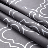 Polyester Grey Trellis Table Cloth (Pack of 1)