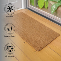 Coir Door Mats for Home Entrance Thick Anti-slip Welcome Doormat with PVC Back | Ideal for Indoor, Outdoor, Patio, Home and Office | Durable and Easy to Clean - Pack of 10