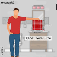 Cotton Red Combo-1 Bath Towel (Pack of 6)