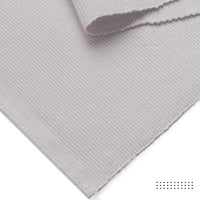 Ribbed Cotton Light Grey Table Runner (Pack of 1)