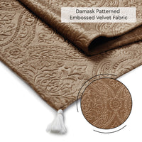 Embossed Velvet Coffee Table Runner