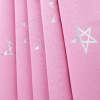 Blackout Polyester Fabric by Meter, 100x122 cm | Blocks Light, Heat & Noise, For Curtains, Cushion Covers, Door & Window Drapes - Foil Star Print