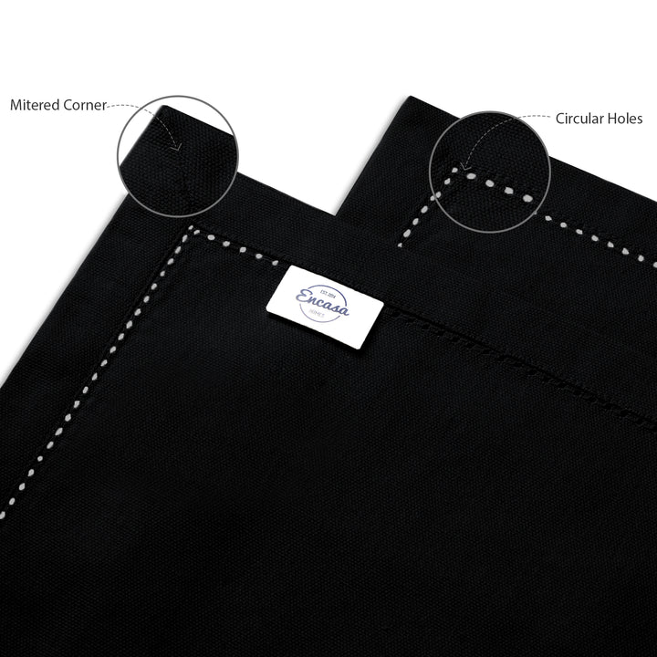 Cotton Black Placemat (Pack of 4)