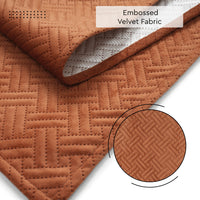 Quilted Velvet Orange Table Runner