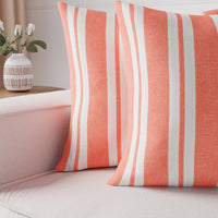 RC Yarn-Dyed Franca Orange Stripes Cushion Cover (Pack of 2)