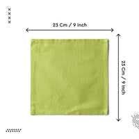 Cotton Lime Green Table Napkins (Pack of 12)