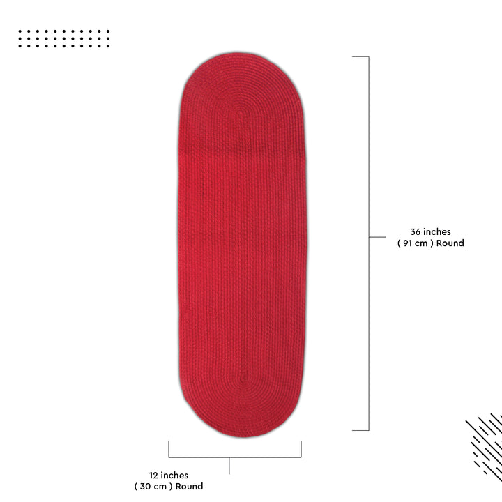 Cotton Red Table Runner (Pack of 1)