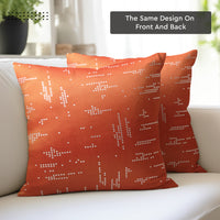 Blackout Polyester Citylight Orange Cushion Cover (Pack of 2)