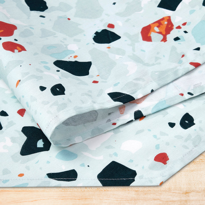 Cotton Twill Terrazzo Mint Table Runner (Pack of 1)