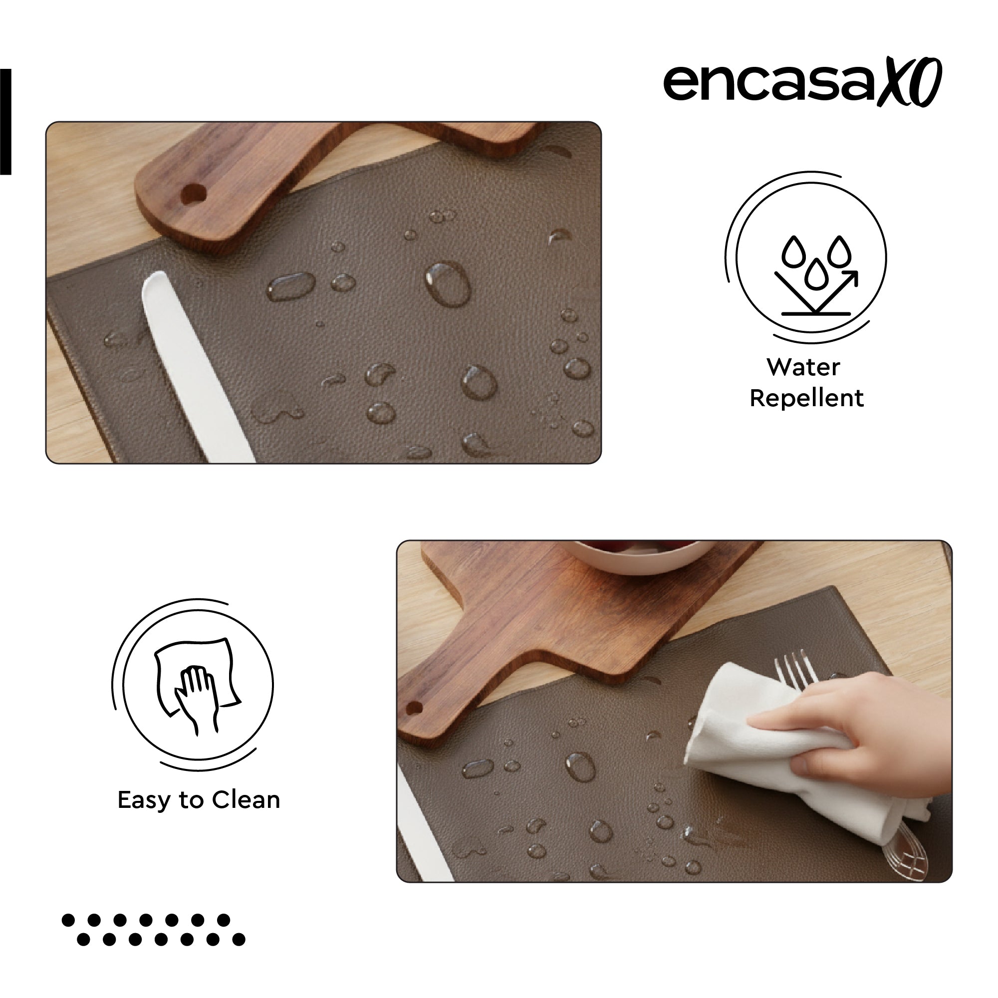 Faux Leather Dark Brown Placemat