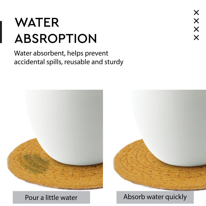 Cotton Yellow Coaster