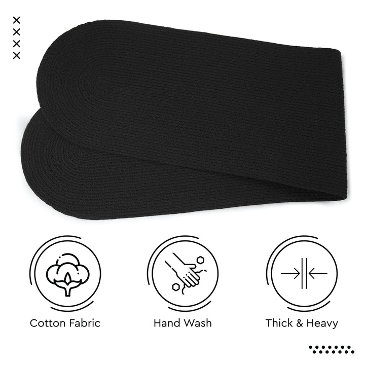 Cotton Black Table Runner (Pack of 1)