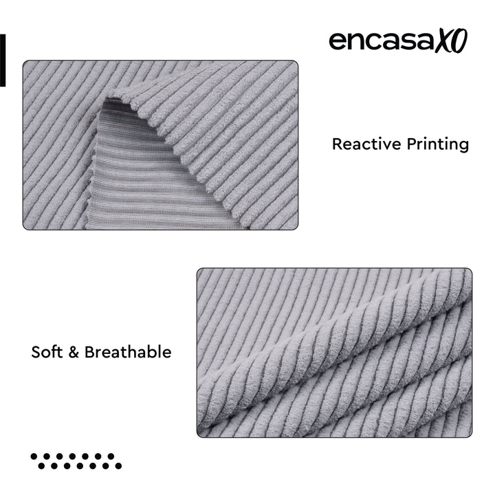 Corduroy Fabric by the Meter, 59" Wide Premium 238 GSM Polyester Upholstery & Sewing Material, Soft Ribbed Fabric for Sofa/Cushion Covers, Trousers, Curtains & DIY Crafts