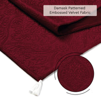 Embossed Velvet Maroon Table Runner