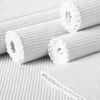 Ribbed Cotton White Placemat (Pack of 6)