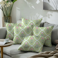Micro Pea Green Cushion Cover