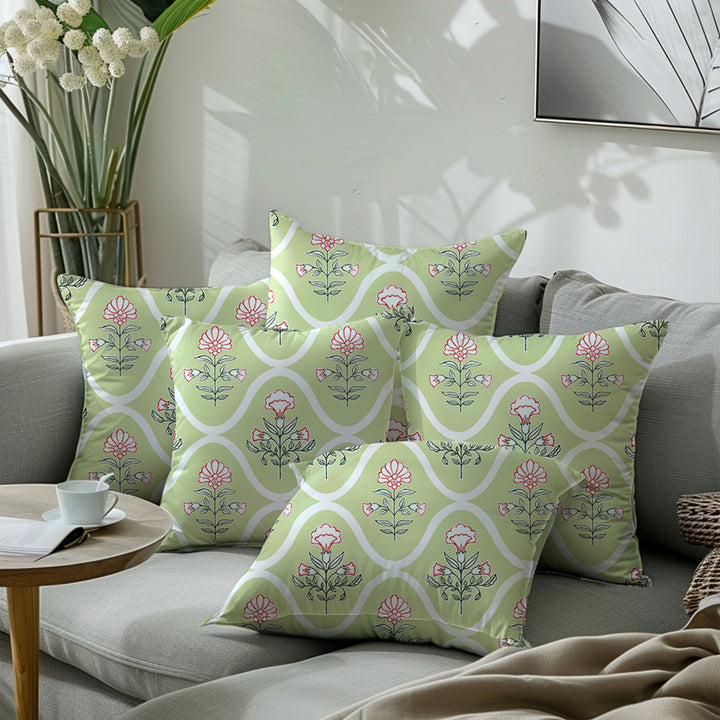 Micro Pea Green Cushion Cover