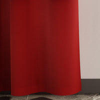 Canvas Deep Red Curtain (Pack of 1)