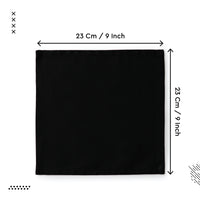 Cotton Jet Black Table Napkins (Pack of 12)