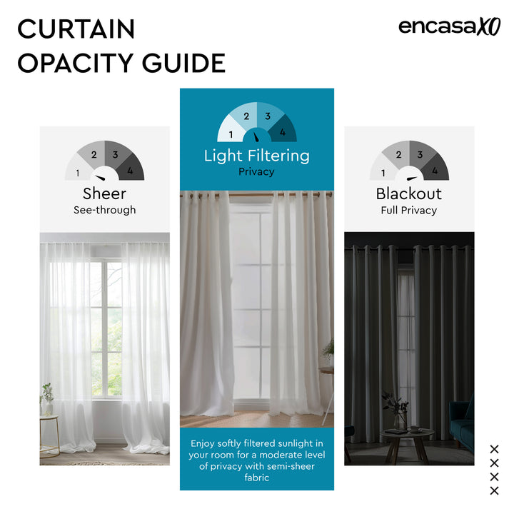 Polyester Branches Orange Curtain (Pack of 2)