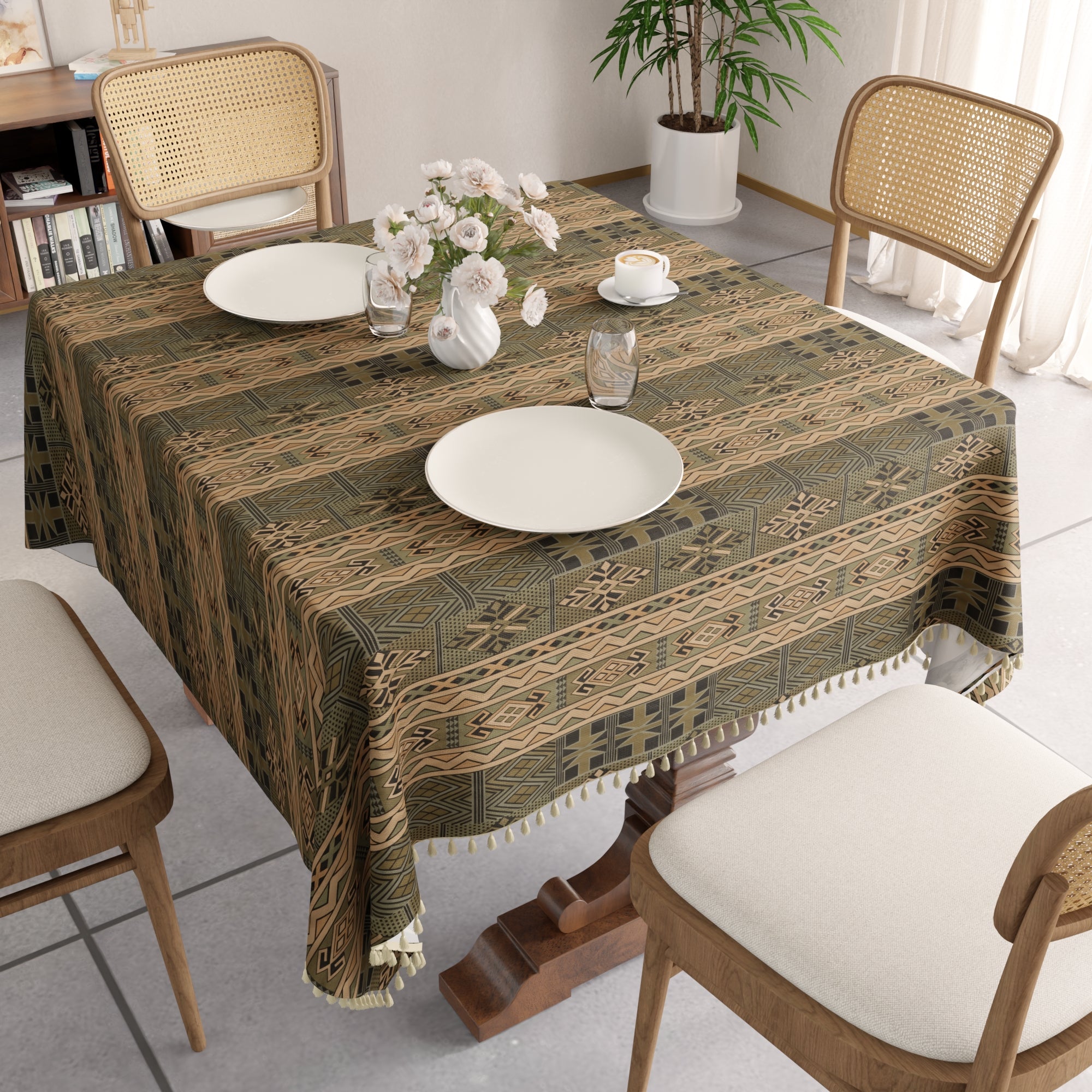Cotton Canvas African Table Cloth (Pack of 1)