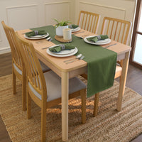 Cotton Leaf Green Table Napkins (Pack of 6)