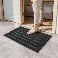 Rubber Shower Mats Heavy Duty Anti-Skid Floor Mats for Door, Bathroom, Kitchen & Home Entrance | PVC Non-Slip Drainage Mat for Wet & Dry Areas