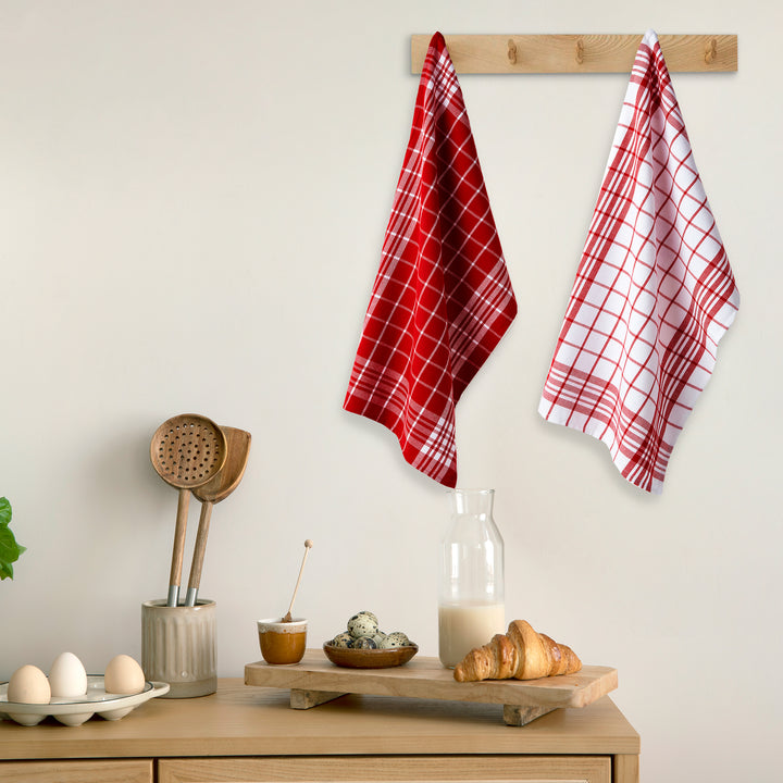 Cotton Red Combo Kitchen Set (Pack of 12)