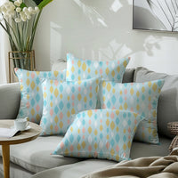 Micro Teardrops Turq Cushion Cover