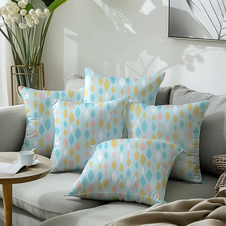 Micro Teardrops Turq Cushion Cover