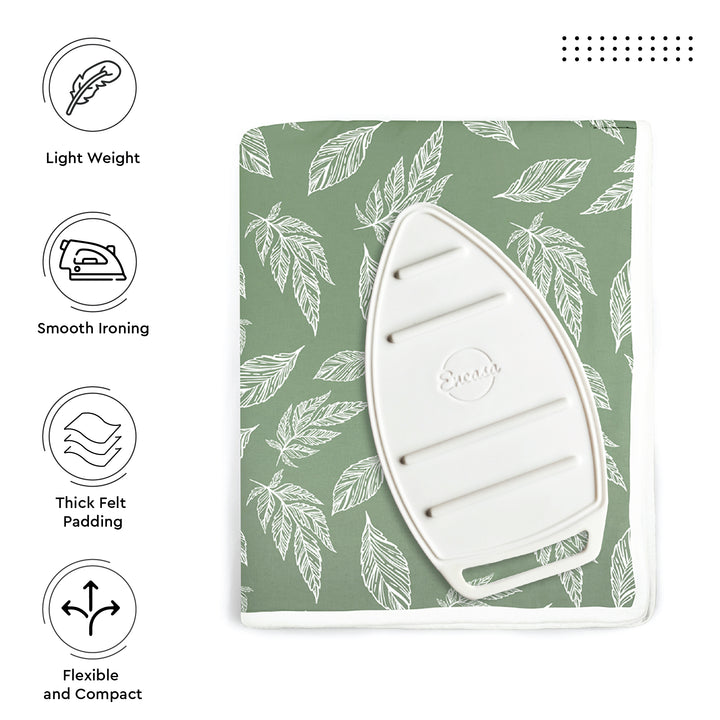 20s Sheeting Big Leaves Green Ironing Mat (Pack of 1)