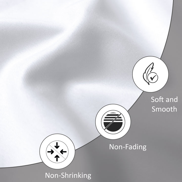 Polyester Solid White Fabric 1 Meter