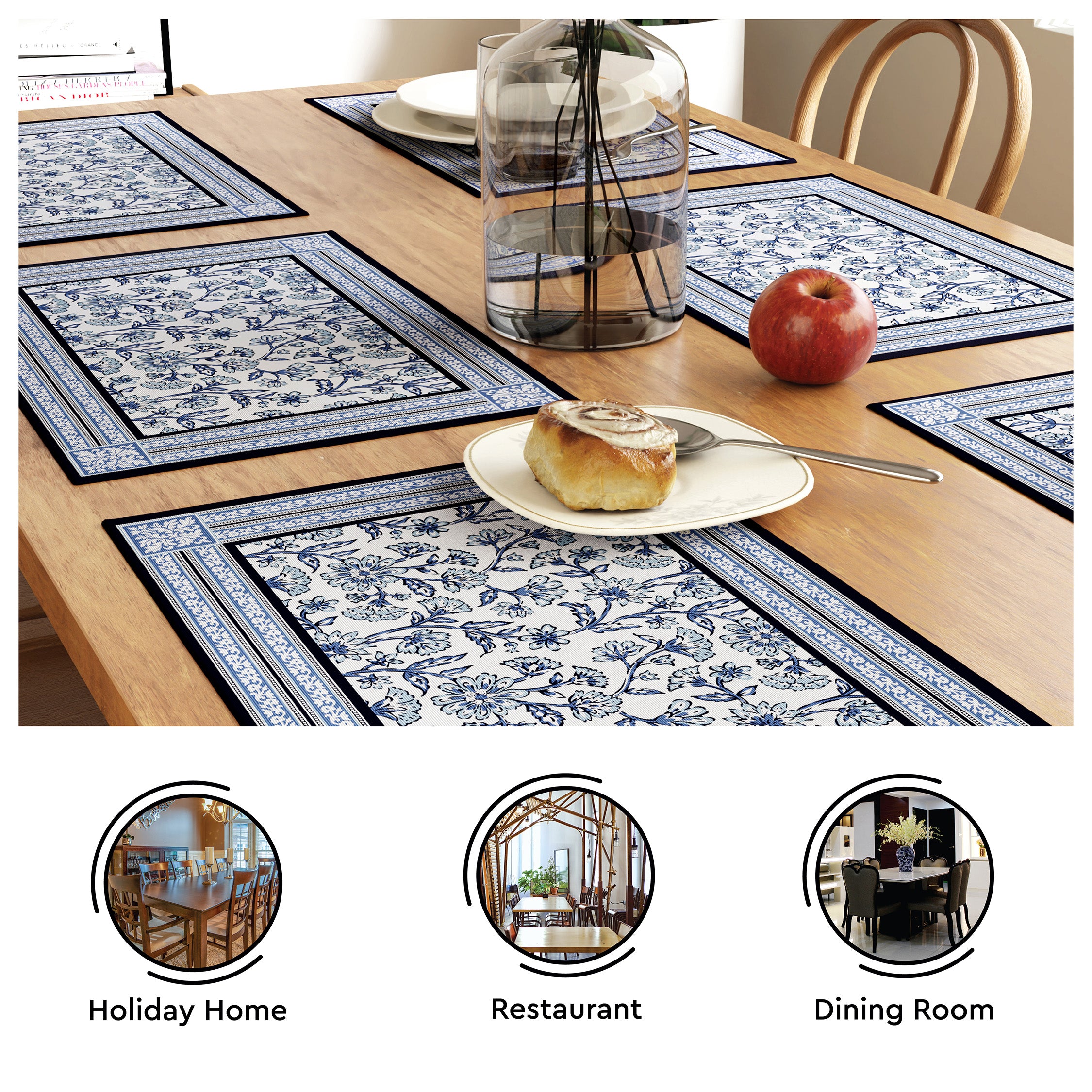 Cotton Indigo-02 Placemat (Pack of 6)