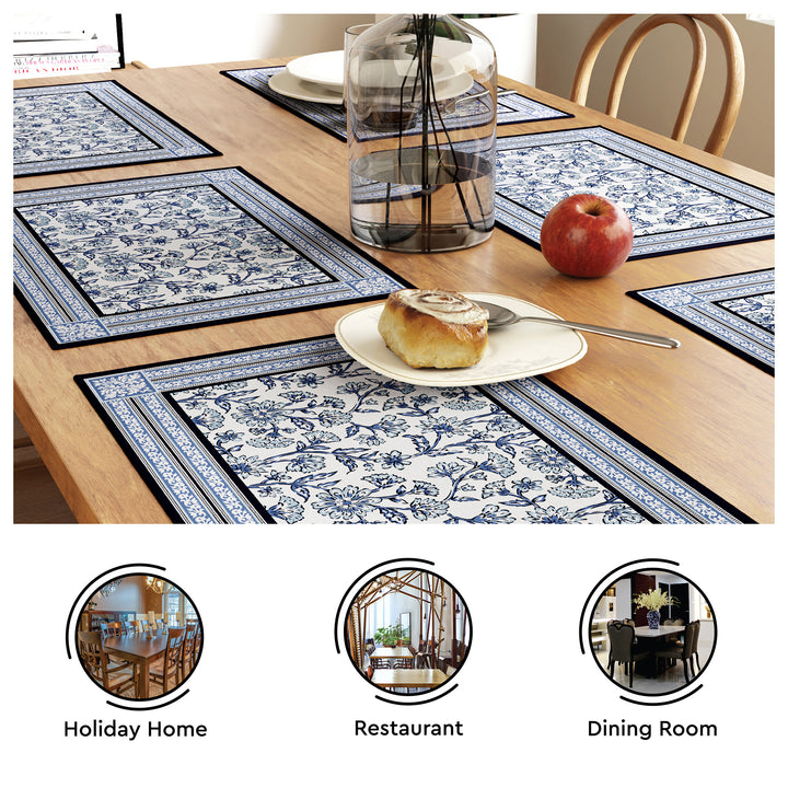 Cotton Indigo-02 Placemat (Pack of 6)