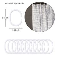 Polyester Boho Maze Grey Shower Curtain (Pack of 1)