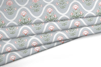 Printed Satin Fabric by Meter | Wide - 58 Inch Width (147 cm) | Soft Polyester Cloth for Curtains, Cushion Covers, Dresses, Kurtis, Crafts, Craft Sewing & Home Decor