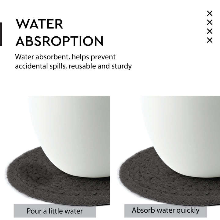 Cotton Dark Grey Coaster
