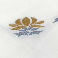 Damask Cotton Festive Gold & Silver Table Napkin (Pack of 6)