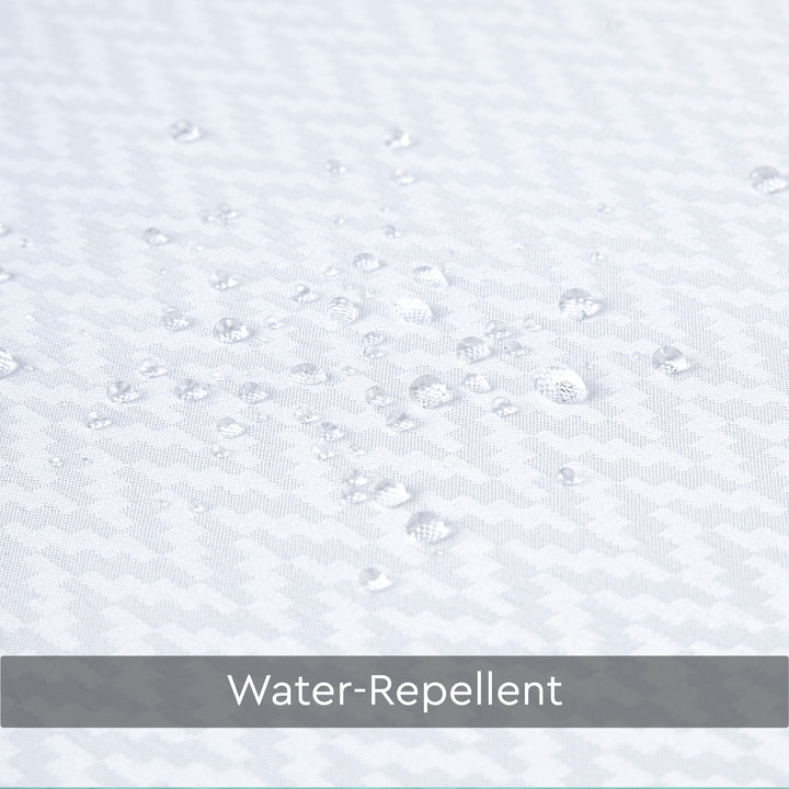 Polyester ZZ White Shower Curtain (Pack of 1)