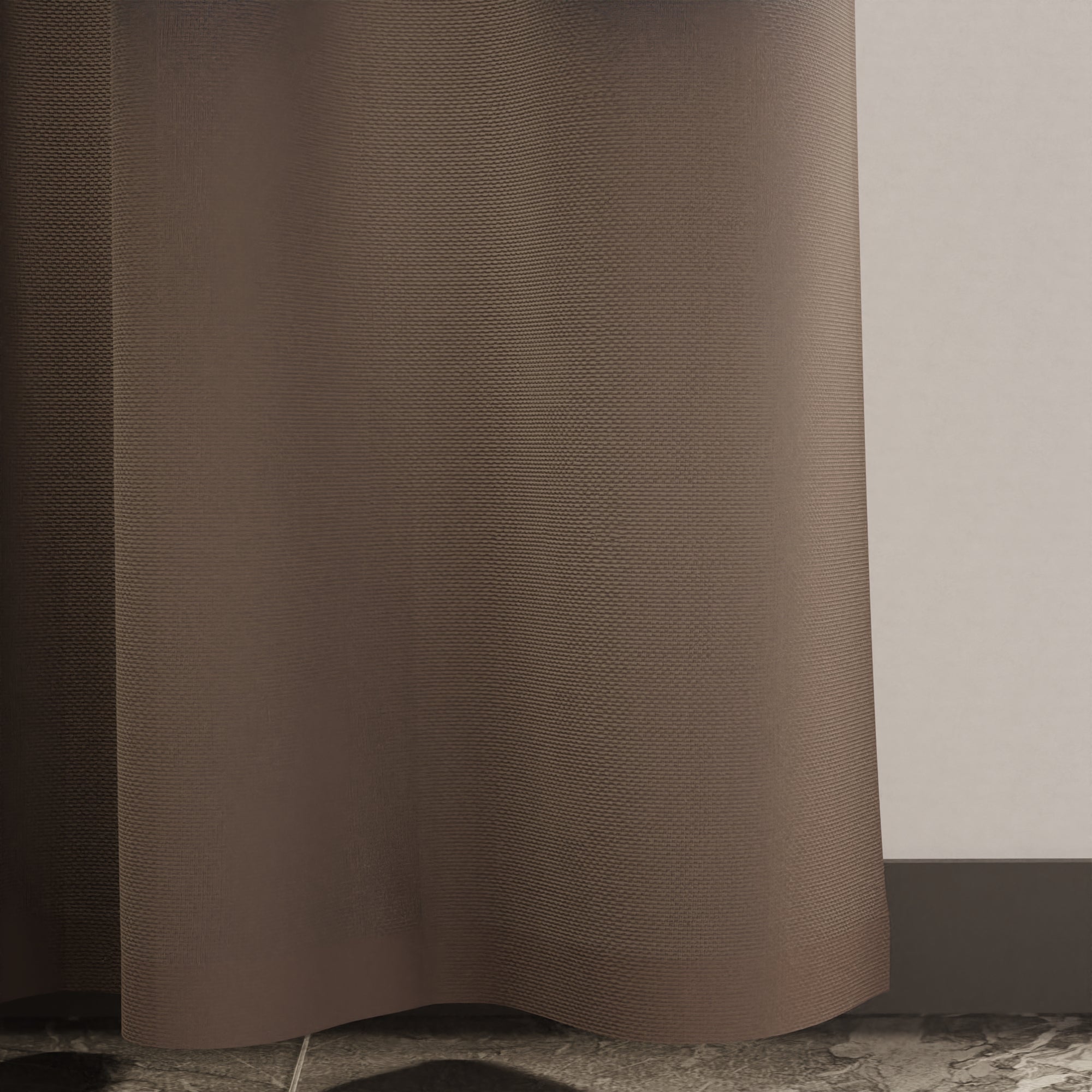 Canvas Taupe Curtain (Pack of 1)