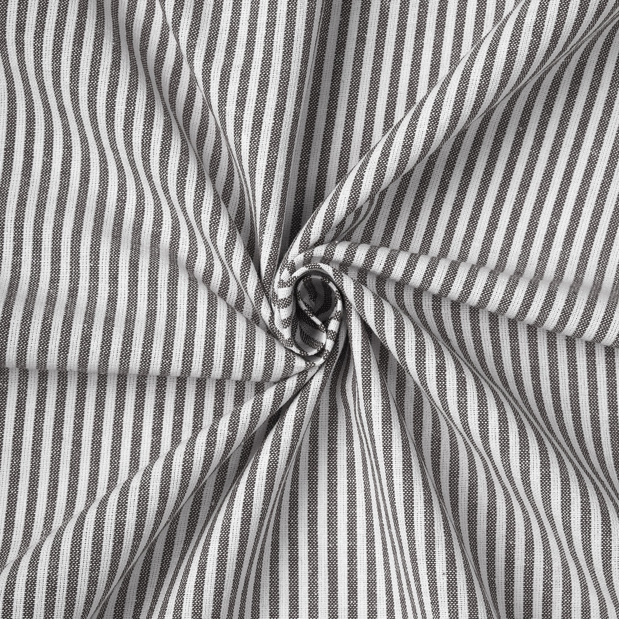 Cotton Ticking Black Table Runner (Pack of 1)