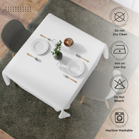 Spun Polyester White Table Cloth (Pack of 1)