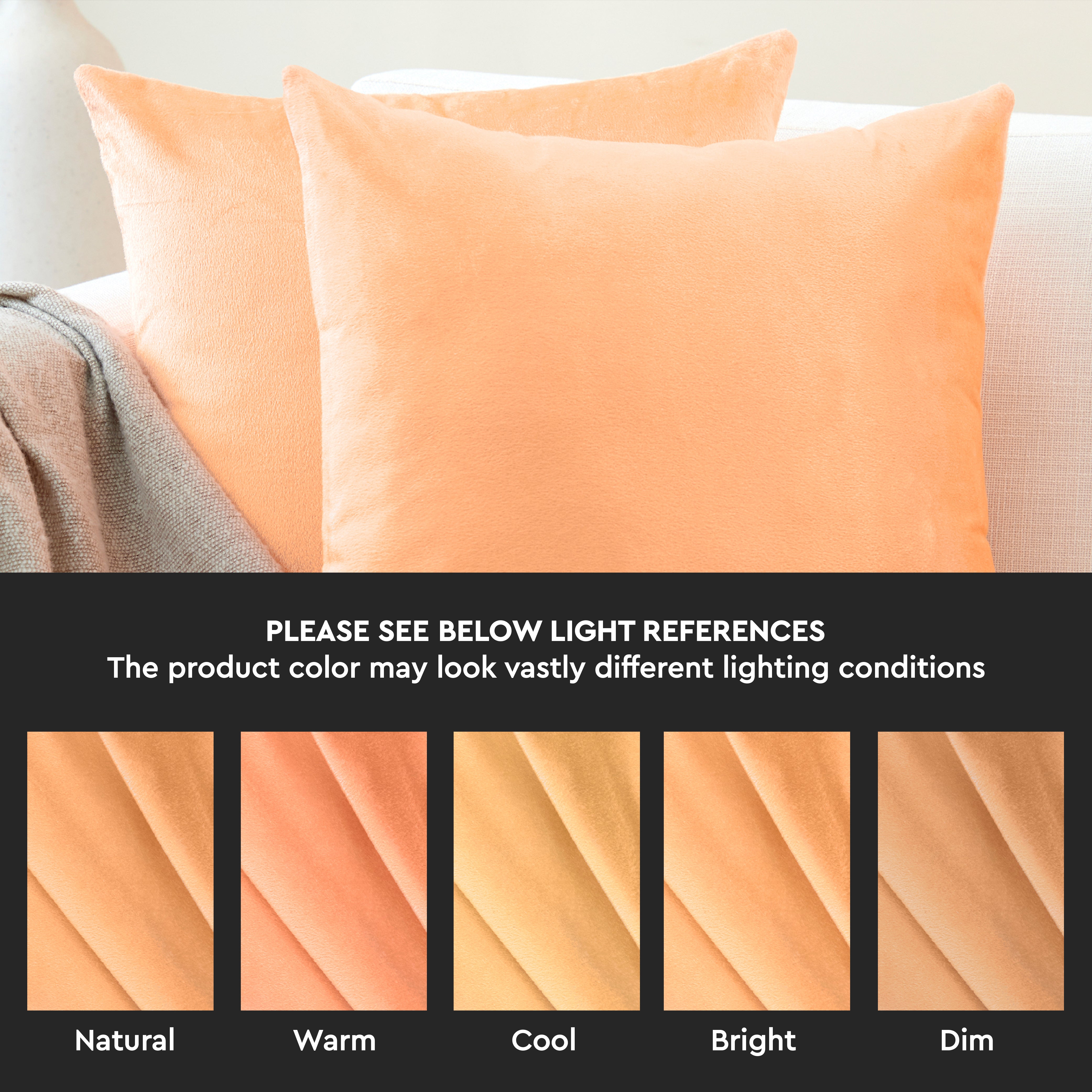 Velvet Peach Cushion Cover (Pack of 2)