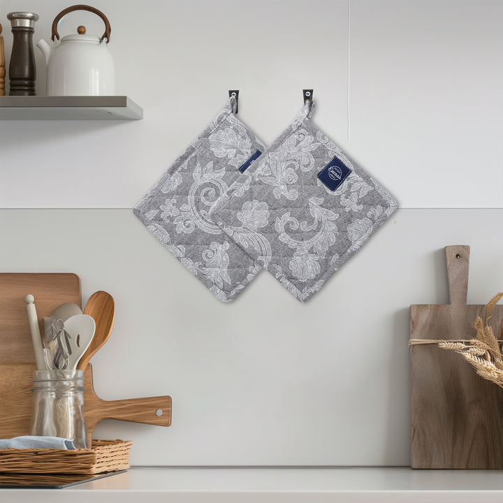 Cotton Grey Potholder (Pack of 2)