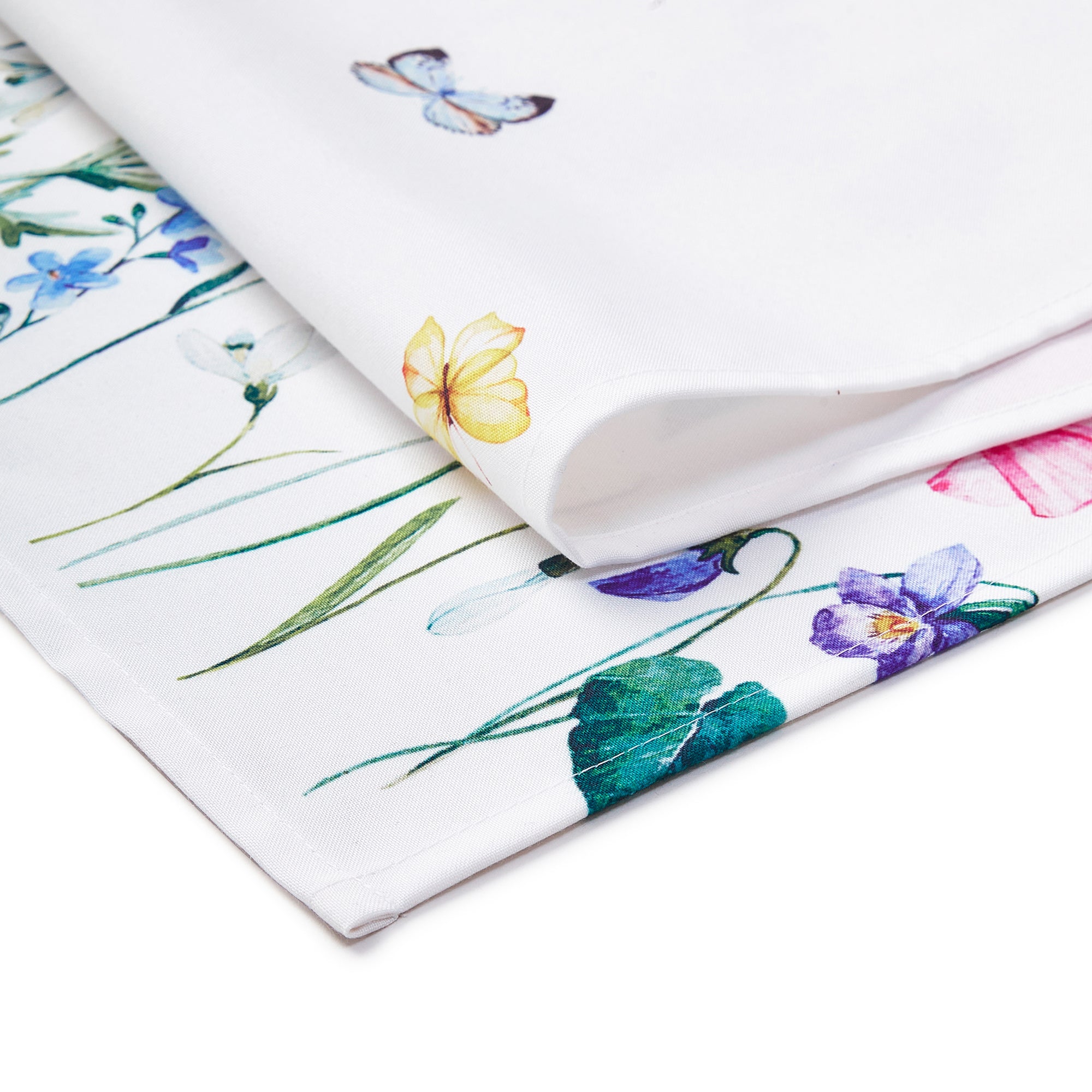 Spun Polyester Pink Butterflies Table Runner (Pack of 1)