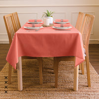 Cotton Coral Table Cloth (Pack of 1)